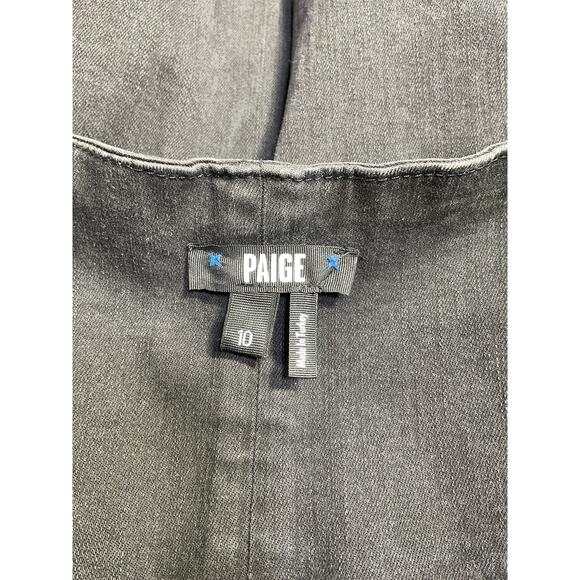 Paige 'Laurel Canyon' Black Cotton Jumpsuit Size 10 - Picture 4 of 5